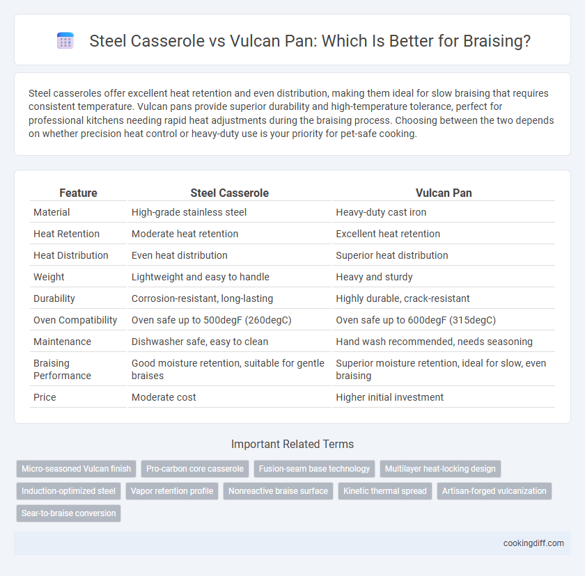 Steel Casserole vs Vulcan Pan: Which Is Better for Braising?