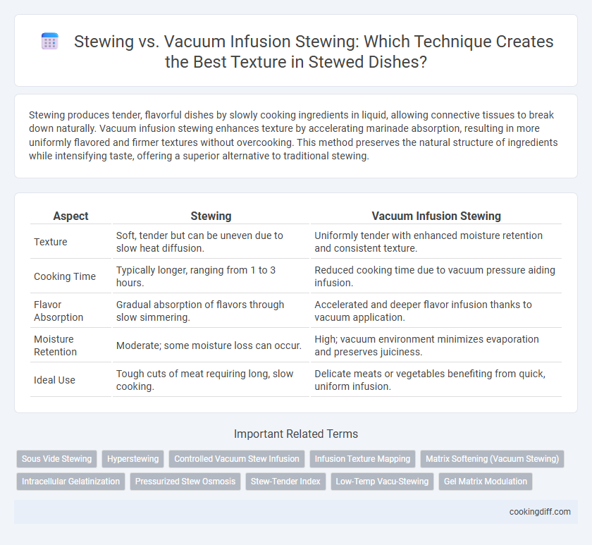 Stewing vs. Vacuum Infusion Stewing: Which Technique Creates the Best Texture in Stewed Dishes?