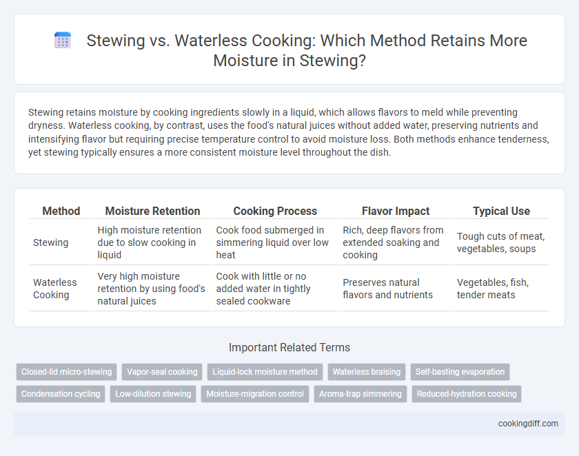 Stewing vs. Waterless Cooking: Which Method Retains More Moisture in Stewing?