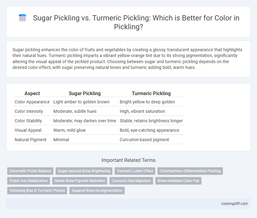 Sugar Pickling vs. Turmeric Pickling: Which is Better for Color in Pickling?