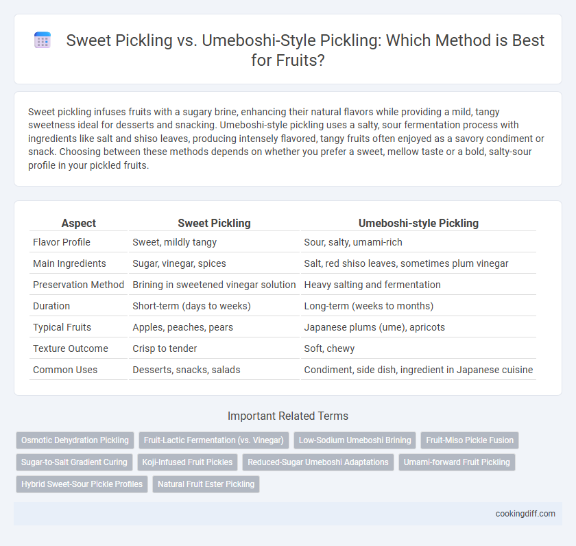 Sweet Pickling vs. Umeboshi-Style Pickling: Which Method is Best for Fruits?